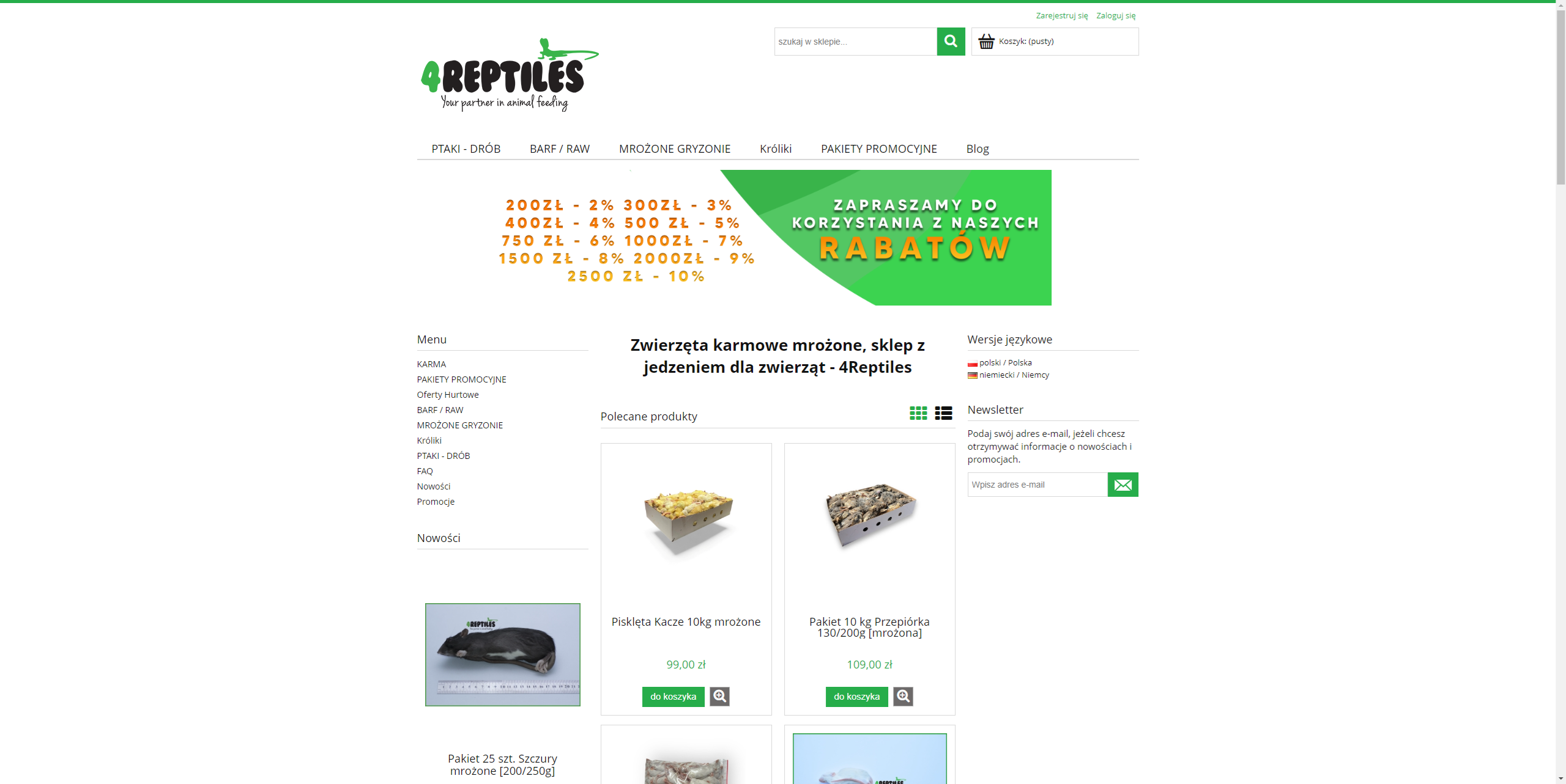 Jak bezpiecznie kupować mrożony pokarm online? Poradnik dla opiekunów gadów i ptaków drapieżnych