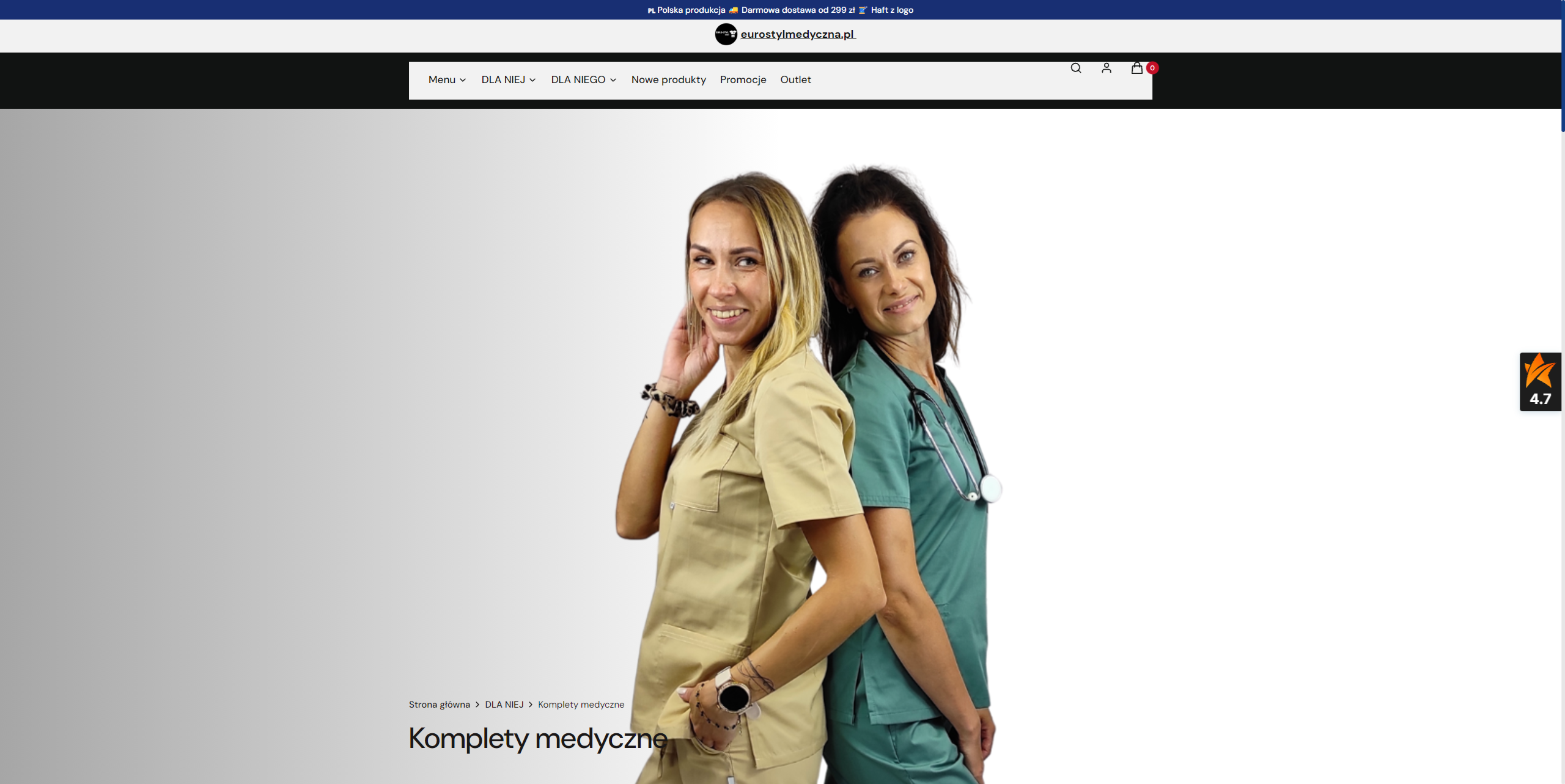 Jak dobrać rozmiar kompletu medycznego damskiego, aby strój nie ograniczał ruchów?